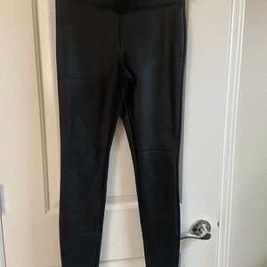 Express Black faux leather Leggings